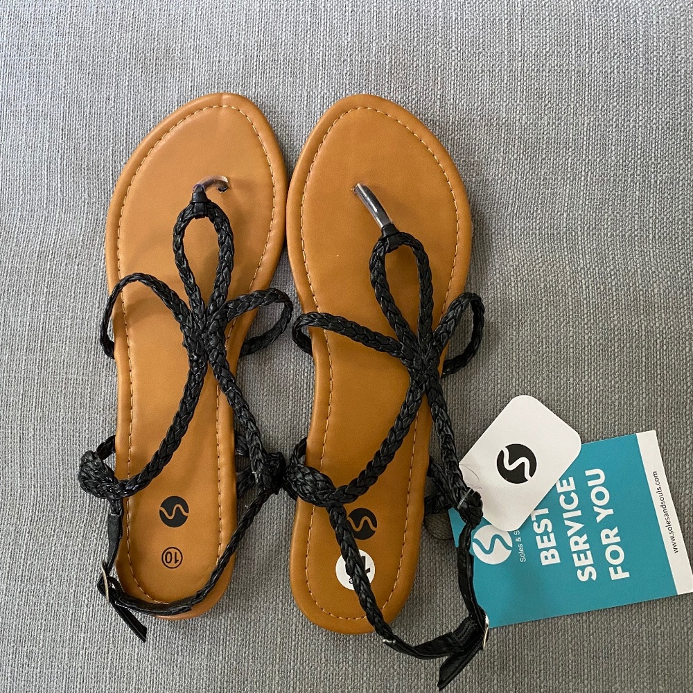 NWT Soles & Souls Braided Sandals Sz. 10